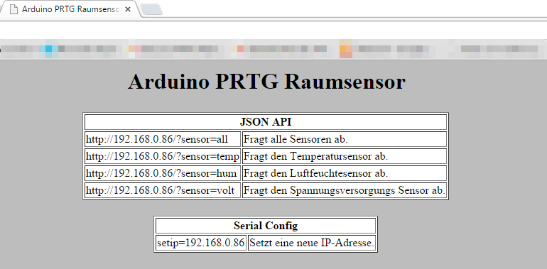 Arduino PRTG Raumsensor